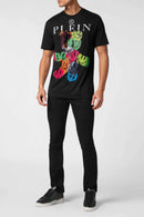 Camiseta Philipp Plein Teddy Bear De Algodão - Preto