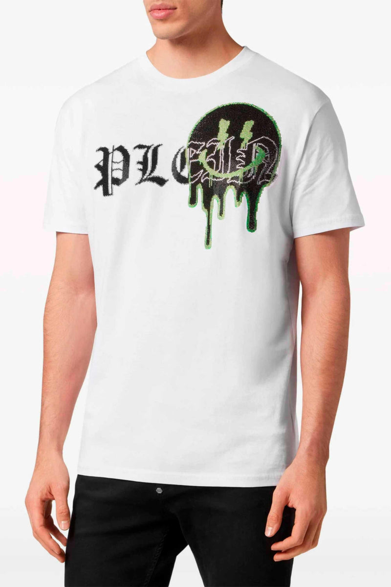 Camiseta Philipp Plein Smile Com Aplicação De Strass - Branco