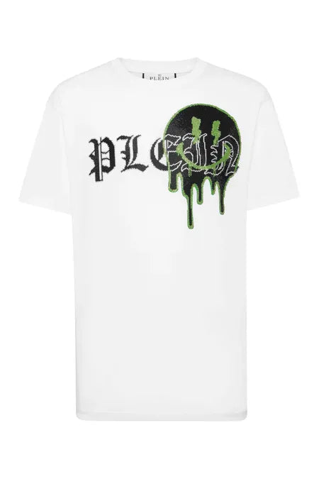 Camiseta Philipp Plein Smile Com Aplicação De Strass - Branco
