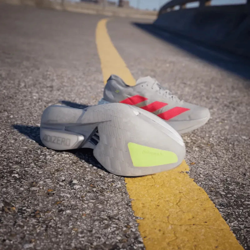 adidas Adizero Adios Pro 4 Grey Two Lucid Red