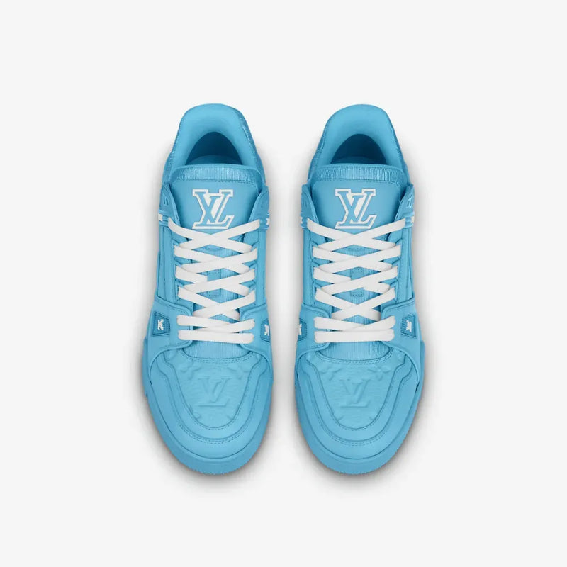 Louis Vuitton Trainer Low Embossed Monogram Blue