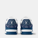 Louis Vuitton Trainer Velcro Green Monogram Denim