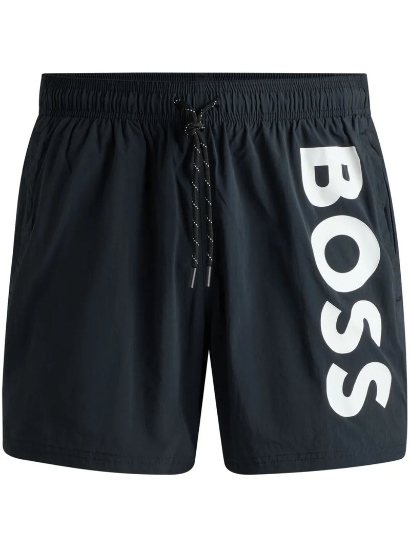 BOSS Bermuda de praia com estampa de logo