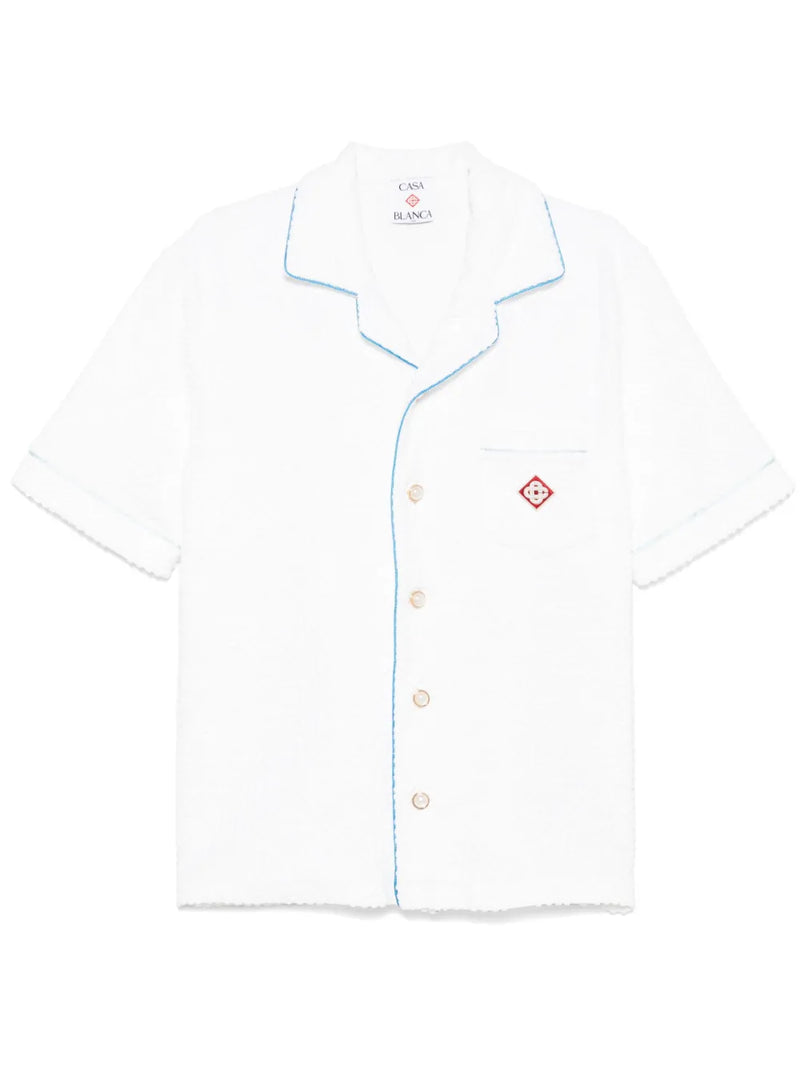 Casablanca Camisa atoalhada com monograma