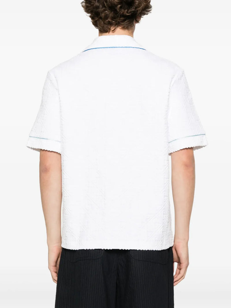 Casablanca Camisa atoalhada com monograma