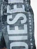 Diesel Bermuda de praia com estampa de logo