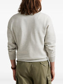 Polo Ralph Lauren Suéter de tricô com zíper  Destaques creme tricô gola com zíper logo Polo Pony bordado bainha e punhos canelados