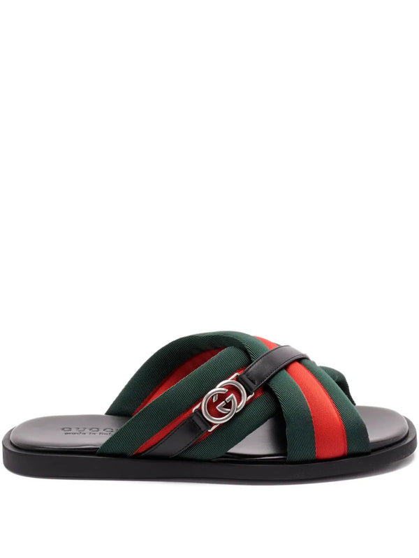 Gucci Sandália Maverik com tiras cruzadas