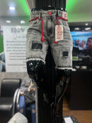 Bermuda Jeans Jogador Cordão Vermelho