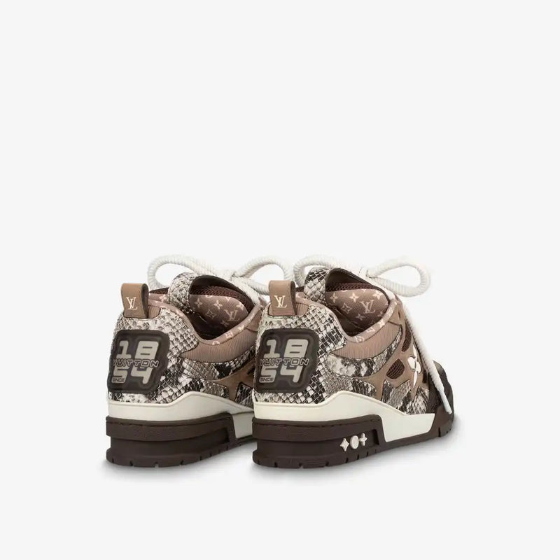 Louis Vuitton LV Skate Sneaker Brown Snakeskin