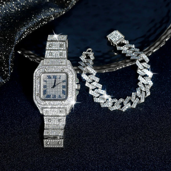 Kit Ice - Relógio Luxury + Pulseira Prong 13mm - Cumprimento 20cm