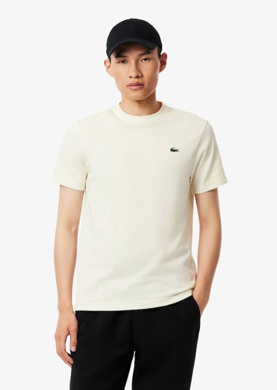 Camiseta Lacoste Ultra-dry Estampada - Creme