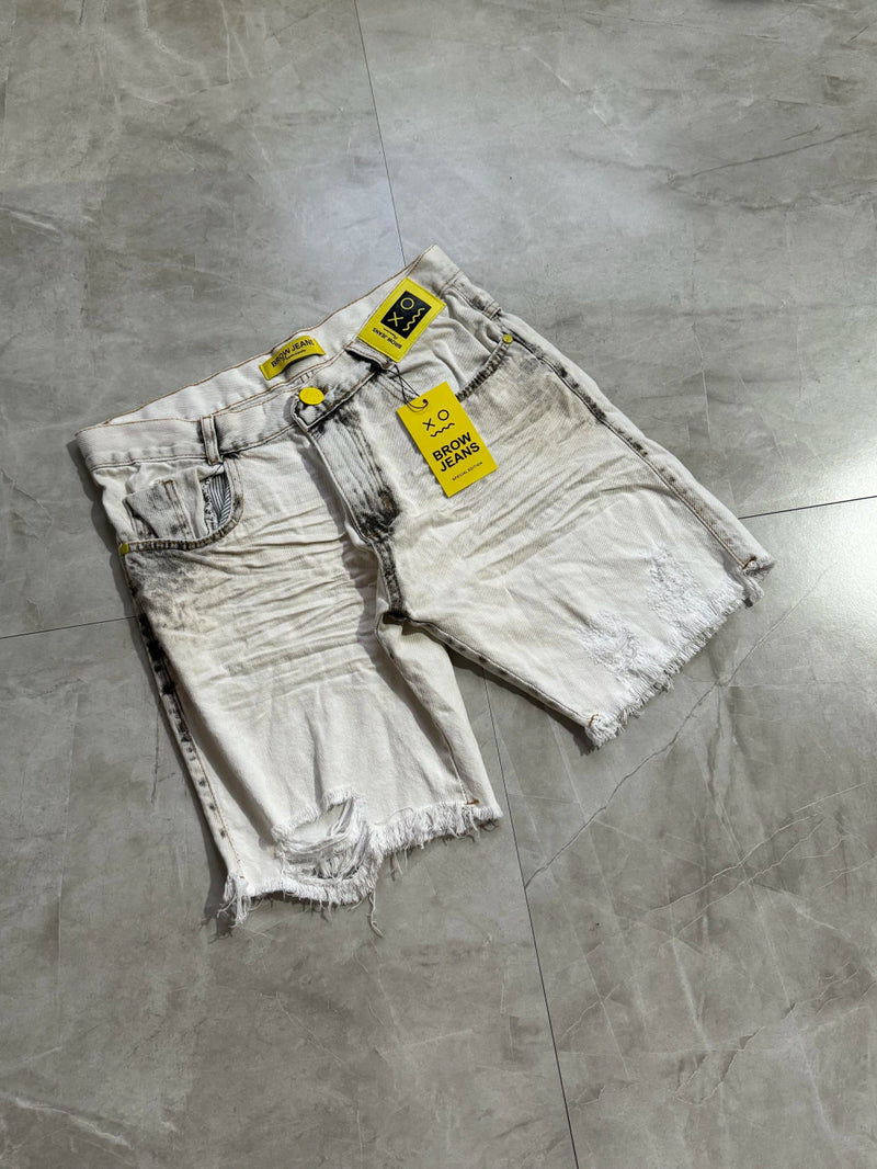 Bermuda Jeans Jogador - Branca