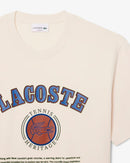 Camiseta Lacoste De Algodão - Creme