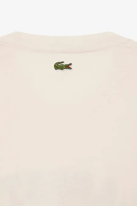 Camiseta Lacoste De Algodão - Creme