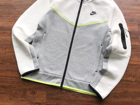 Conjunto Nike Tech Fleece Branco/Cinza/Verde